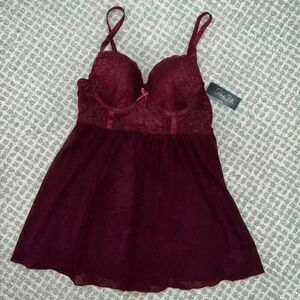 Renè Rofè Lingerie Small Burgundy/Wine Color